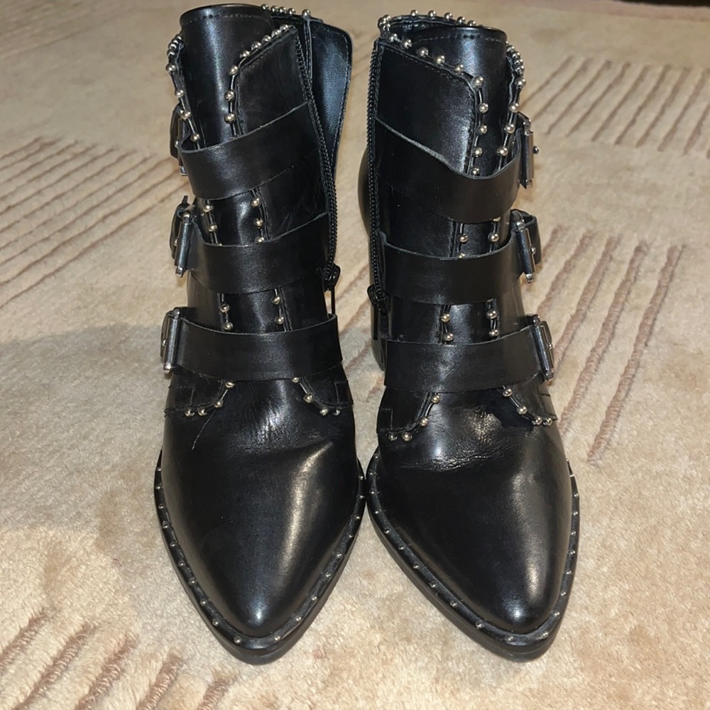 STEVE MADDEN Buckle studded ankle Boots NORDSTROM Size 8